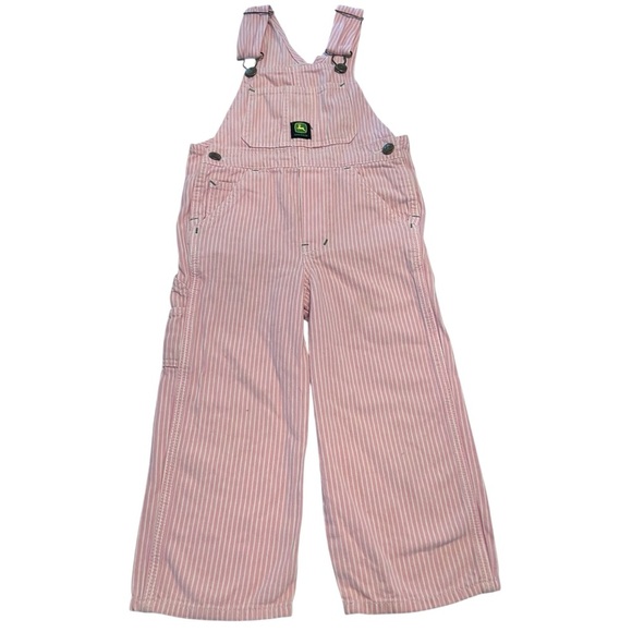 John Deere Other - John Deere Pink Railroad Stripe Overalls – Size 5 Regular